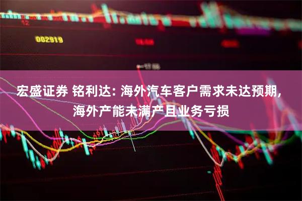 宏盛证券 铭利达: 海外汽车客户需求未达预期, 海外产能未满产且业务亏损