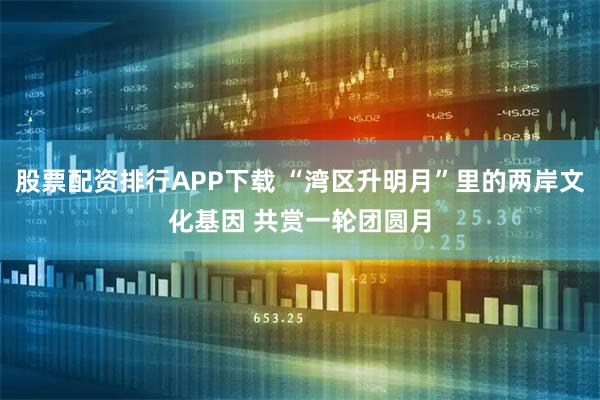 股票配资排行APP下载 “湾区升明月”里的两岸文化基因 共赏一轮团圆月